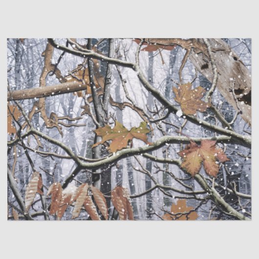 Jagd auf Camouflage-Schneepatel 3 Seidenpapier (Vorderseite)