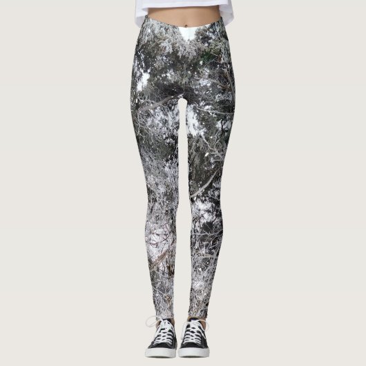 Jagd auf Camouflage-Schneepulver 4 Leggings (Vorderseite)
