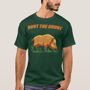 Jagd auf den Jagdhühner Jäger Wildschwein T-Shirt