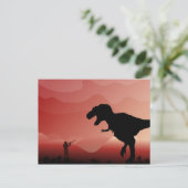 Jagd auf Dinos Postkarte (Stehend Vorderseite)