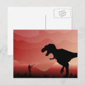 Jagd auf Dinos Postkarte (Vorne/Hinten)