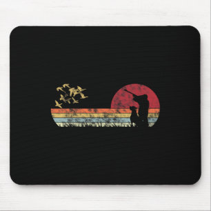 Jagd auf Enten mit Hunde im Retro-Stil Mousepad