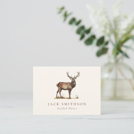 Jagd auf Hirschantler Stag Beruflich Visitenkarte (Stehend Vorderseite)