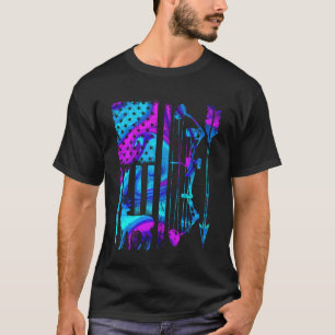 Jagd auf Hirsche, die US-amerikanische Flaggenpatr T-Shirt