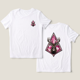 Jagd auf Hirsche mit Bogen für Frauen – Rosa Camou Tri-Blend Shirt