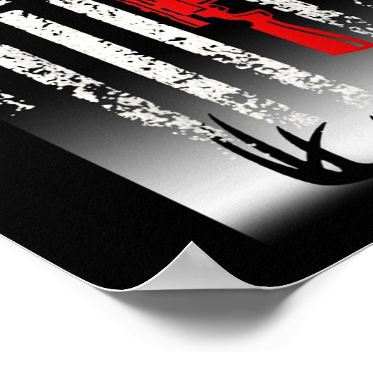 Jagd auf Hirsche Poster (Ecke)