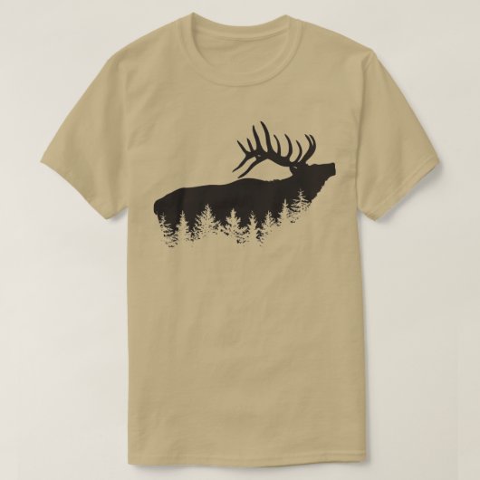 Jagd auf Hirsche und Evergreens 1 T-Shirt (Design vorne)