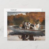 Jagd auf Hunde im Boot durch Winslow Homer Postkarte (Vorne/Hinten)