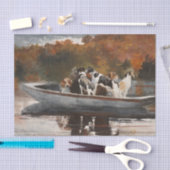 Jagd auf Hunde im Boot durch Winslow Homer Seidenpapier (Handwerk)