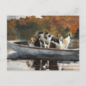 Jagd auf Hunde im Boot Winslow Homer Postkarte (Vorderseite)