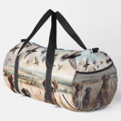 Jagd auf Hunde und Enten Duffle Bag (Rechte Ecke)