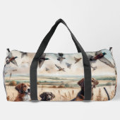 Jagd auf Hunde und Enten Duffle Bag (Rückseite)