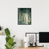 Jagd auf Hunde und Männer auf einen Baum Poster (Heimbüro)