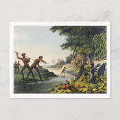 Jagd auf Kangaroo, Aborigines in New South Wale Postkarte (Vorderseite)