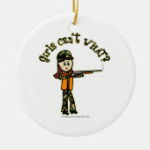 Jagd auf leichte Mädchen Keramik Ornament (Vorne)