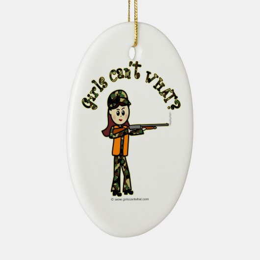 Jagd auf leichte Mädchen Keramik Ornament (Rechts)