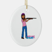 Jagd auf Mädchen Keramikornament (Rechts)