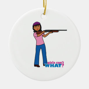 Jagd auf Mädchen Keramikornament