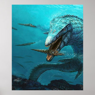 Jagd auf Mosasaurus Poster