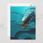 Jagd auf Mosasaurus Postkarte (Vorne/Hinten)