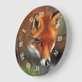 Jagd auf Rotfuchs während Ölmalerei Art Große Wanduhr (Winkel)