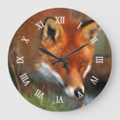 Jagd auf Rotfuchs während Ölmalerei Art Große Wanduhr (Vorderseite)