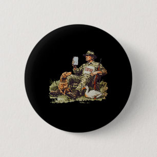 Jagd auf Trump Camouflage Funny Duck Jagdsaison Button