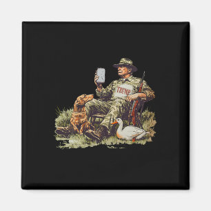 Jagd auf Trump Camouflage Funny Duck Jagdsaison Magnet