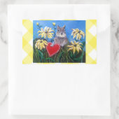 "Jagd auf Valentine" Rechteckige Aufkleber (Tasche)