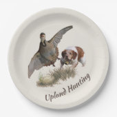 Jagd auf Vögel Pappteller (Vorderseite)