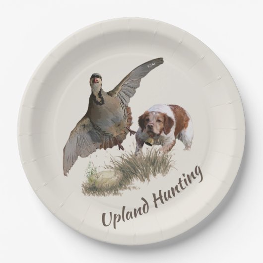 Jagd auf Vögel Pappteller (Vorderseite)