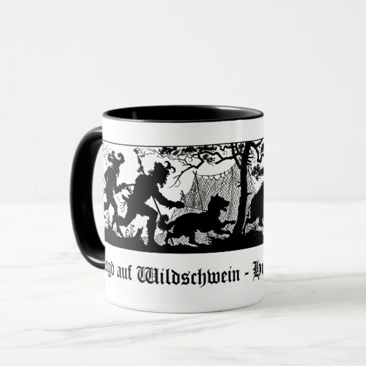 Jagd auf Wildschwein/Jagd des wilder Tasse (Vorderseite Links)