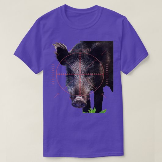 Jagd auf Wildschweine im Blickwinkel Art 1 T-Shirt (Design vorne)