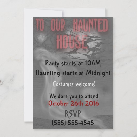 Jagd auf Willowstone Einladung (Rückseite)