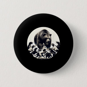 Jagd Bären Retro Hunde Hoden Jagd Hound Button