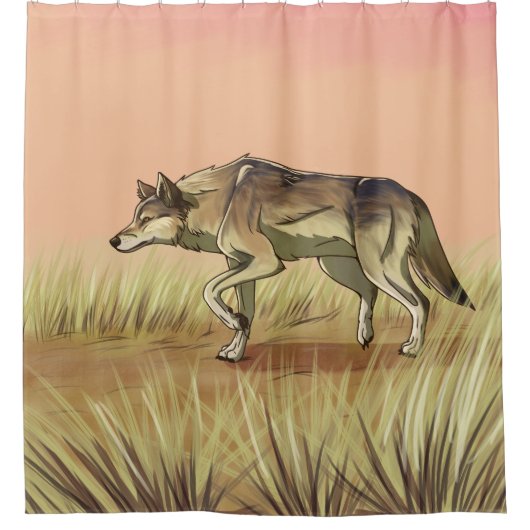 Jagd bei Sonnenaufgang Duschvorhang (Vorderseite)