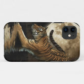 Jagd Bengalischer Tiger & Mond Große Katze Case-Mate iPhone Hülle (Rückseite (Horizontal))