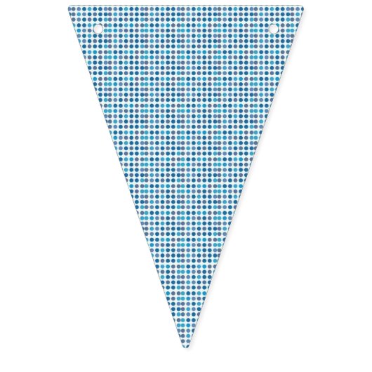 Jagd - Blaugrün und Weiß gejagt Wimpelkette (Dritte Fahne)