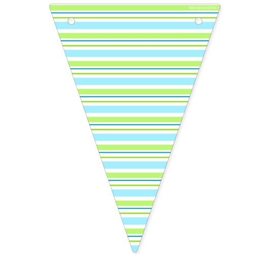 Jagd - Blaugrün und Weiß gejagt Wimpelkette (Zweite Fahne)