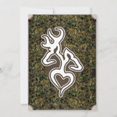 Jagd Buck and Dos Camouflage Einladung Hochzeit (Rückseite)