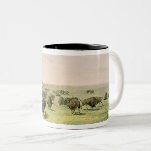 Jagd-Büffel getarnt Zweifarbige Tasse (VorderseiteRechts)