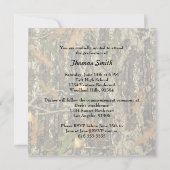 Jagd-Camouflage-Abschluss-Party Einladung (Rückseite)