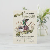 Jagd Camouflage Duck Bruh Birthday Campout Einladung (Stehend Vorderseite)