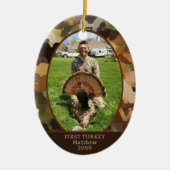 Jagd Camouflage Ein Foto Personalisiert Keramik Ornament (Vorne)