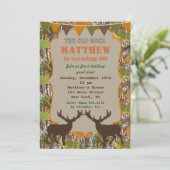 Jagd Camouflage Geburtstagsparty Einladungen (Stehend Vorderseite)