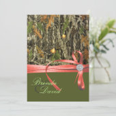 Jagd Camouflage Hochzeit Einladung (Stehend Vorderseite)