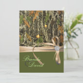 Jagd Camouflage Hochzeit Einladung (Stehend Vorderseite)
