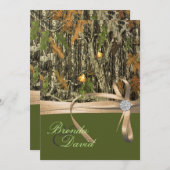 Jagd Camouflage Hochzeit Einladung (Vorne/Hinten)
