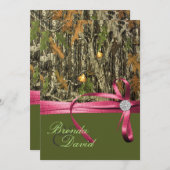 Jagd-Camouflage-Hochzeits-Einladung Einladung (Vorne/Hinten)