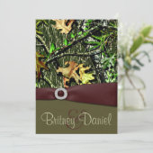 Jagd Camouflage Hochzeitseinladungen Einladung (Stehend Vorderseite)